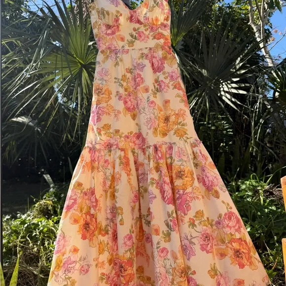 House of CB Floral Dress in Pink and Cream - Picture 4 of 6